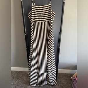 Cupshe Black and White Striped Strapless Dress